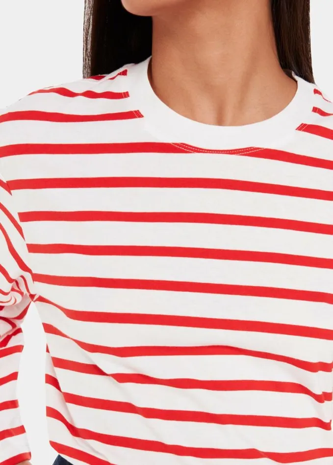 Whistles Stripe Cotton Top Redmulti Women Tops
