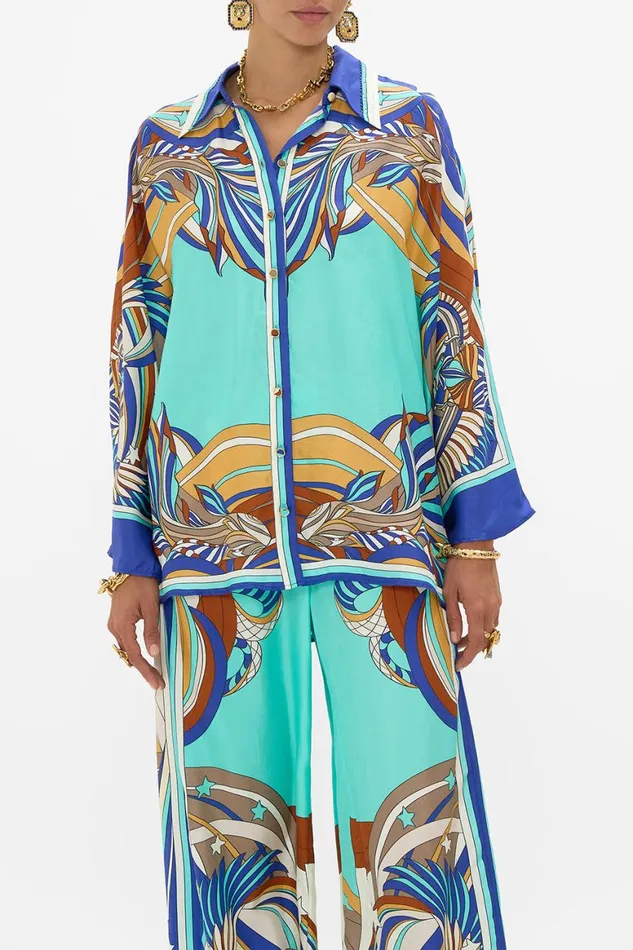 WIDE SLEEVE BLOUSE OASIS ORACLE Oasis Oracle Womens Camilla Blouses and Shirts