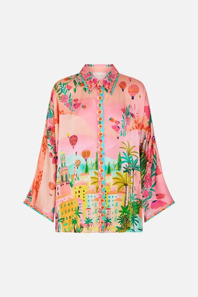 WIDE SLEEVE BLOUSE SISTER SUNSET Sister Sunset Womens Camilla Blouses and Shirts
