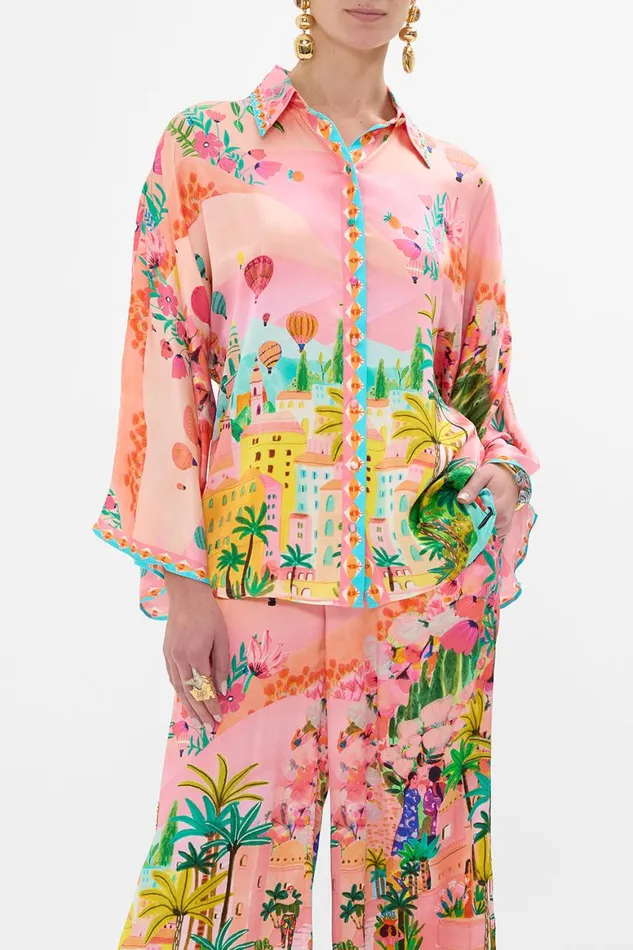 WIDE SLEEVE BLOUSE SISTER SUNSET Sister Sunset Womens Camilla Blouses and Shirts