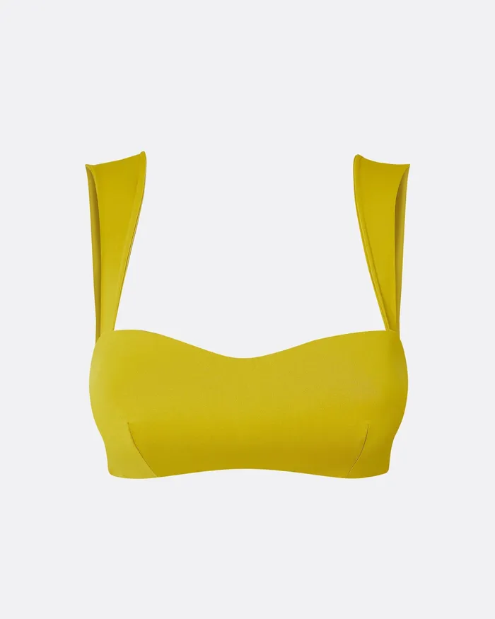 Willa Chartreuse Bikini Top Chartreuse Swimwear Safiyaa Women