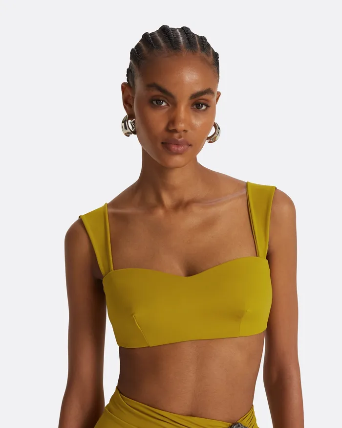 Willa Chartreuse Bikini Top Chartreuse Swimwear Safiyaa Women