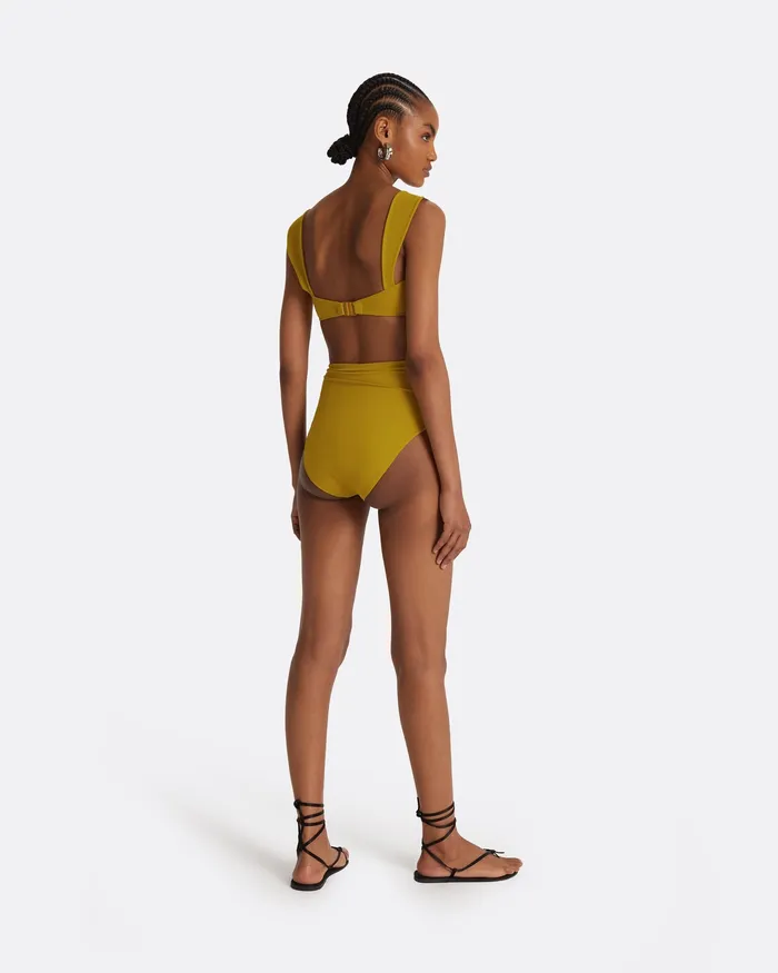 Willa Chartreuse Bikini Top Chartreuse Swimwear Safiyaa Women