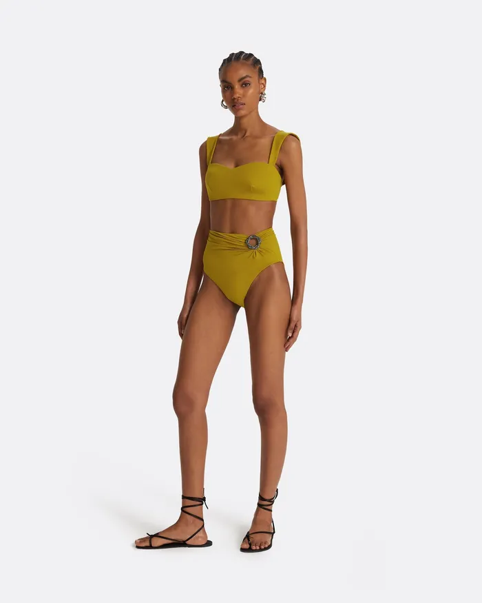 Willa Chartreuse Bikini Top Chartreuse Swimwear Safiyaa Women