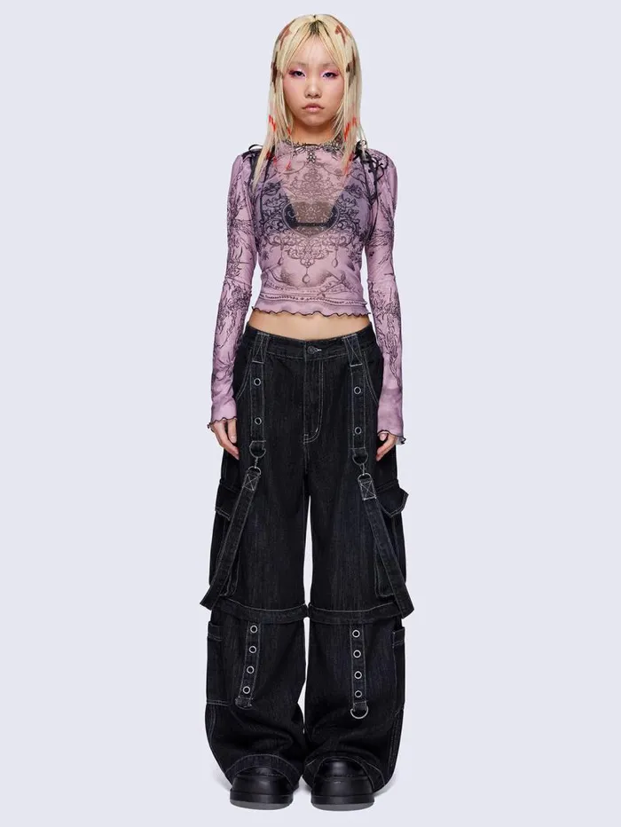 Willa Lace Up Mesh Top Women Minga London Tops and TShirts