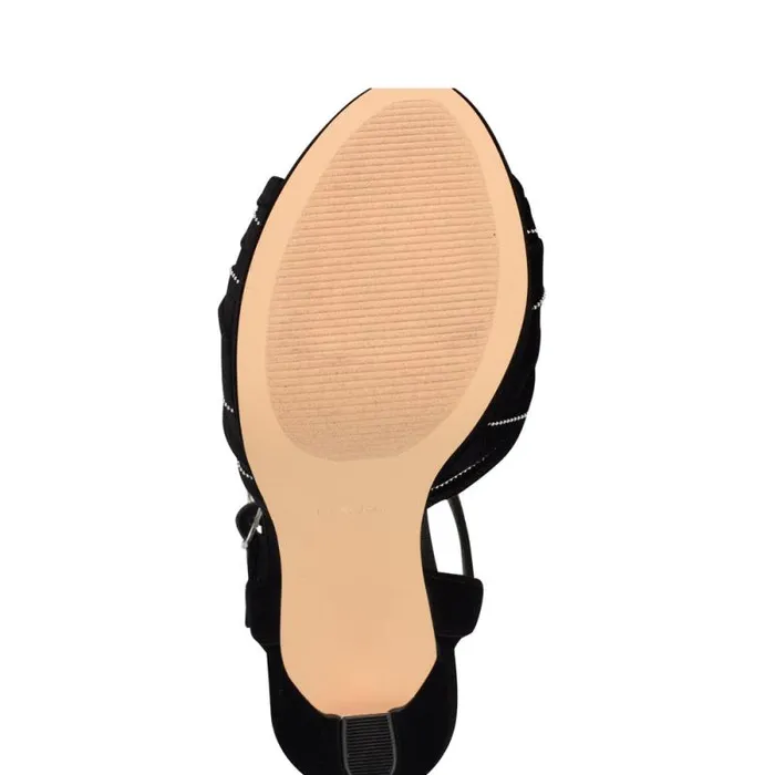 Winne Knotted Platform Sandals Black Velvet Women Nine West Sandals Winne Knotted Platform Sandals Black Velvet Women Nine West Sandals