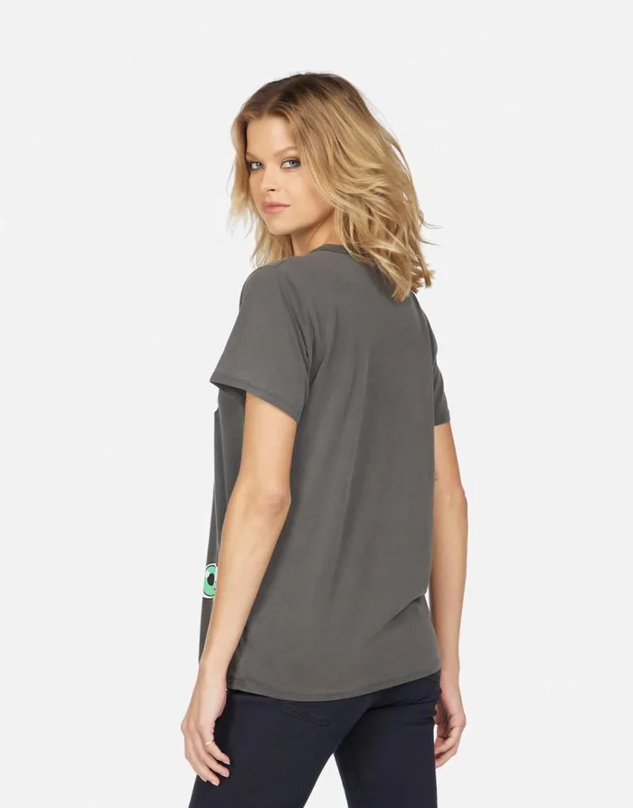 Wolf Element Heart Vintage Black Women Lauren Moshi Short Sleeve
