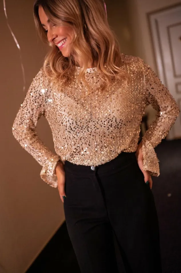 Women039s Clothing Blouses Easy Clothes Golden Glittery Armella Blouse