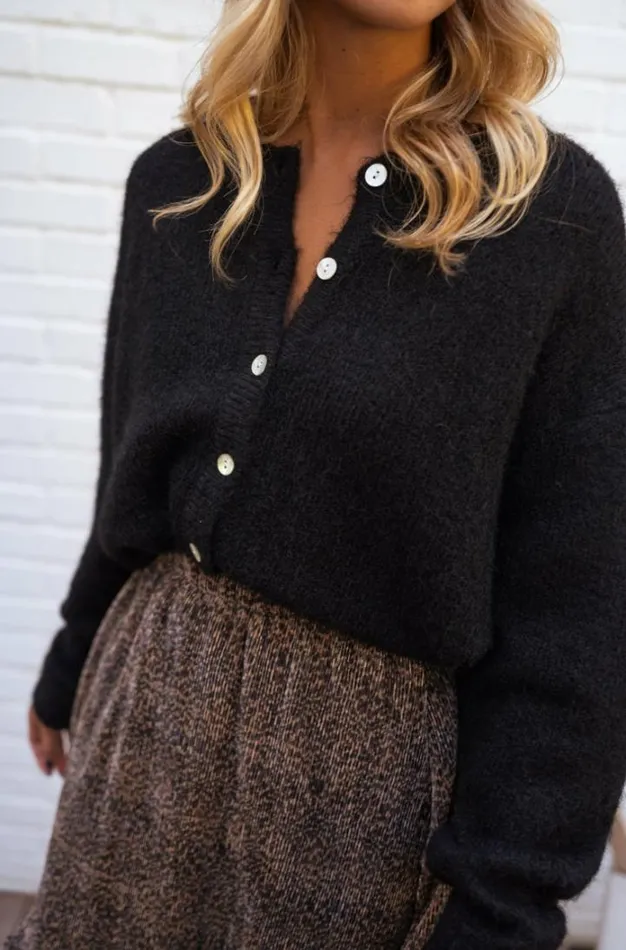 Women039s Clothing Cardigans Easy Clothes Black Harris Cardigan Black