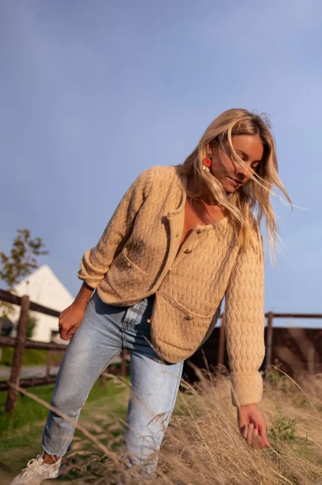 Women039s Clothing Cardigans Easy Clothes Camel Elsa Cardigan