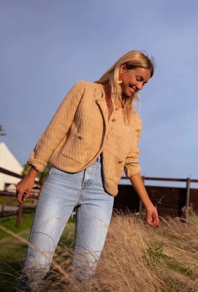 Women039s Clothing Cardigans Easy Clothes Camel Elsa Cardigan