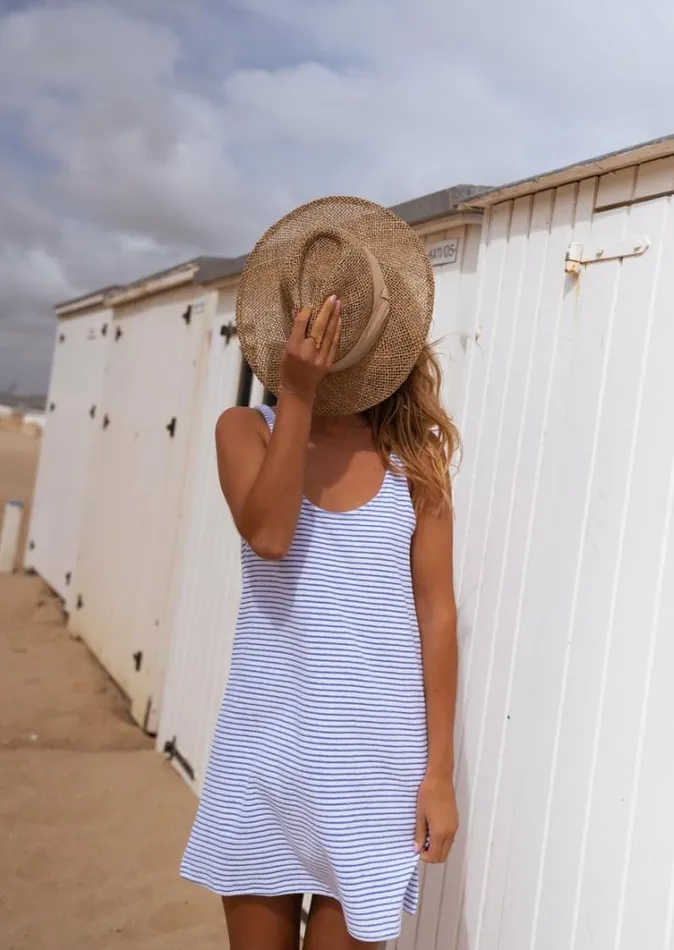 Women039s Clothing Dresses Easy Clothes Blue And Ecru Striped Terry Lovy Dress Blueecru Women039s Clothing Dresses Easy Clothes Blue And Ecru Striped Terry Lovy Dress Blueecru