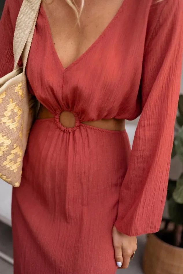 Women039s Clothing Dresses Easy Clothes Brick Amery Dress Brick