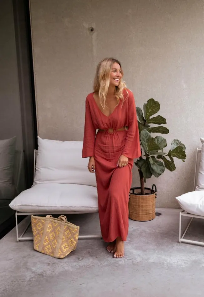 Women039s Clothing Dresses Easy Clothes Brick Amery Dress Brick