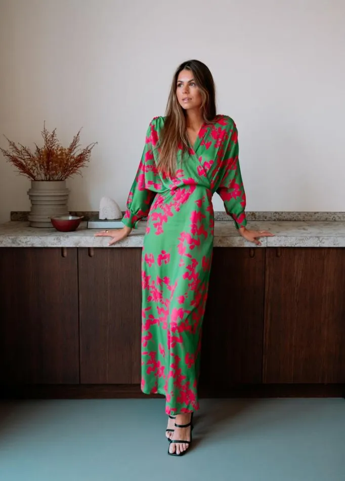 Women039s Clothing Dresses Easy Clothes Green And Pink Keeper Dress Green and Pink