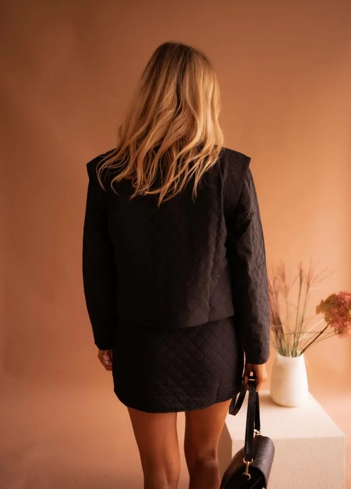 Women039s Clothing Jackets Easy Clothes Black Quilted Maina Jacket