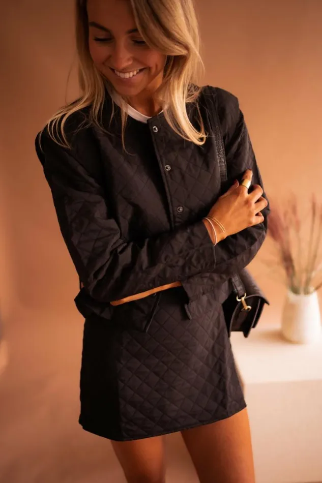 Women039s Clothing Jackets Easy Clothes Black Quilted Maina Jacket
