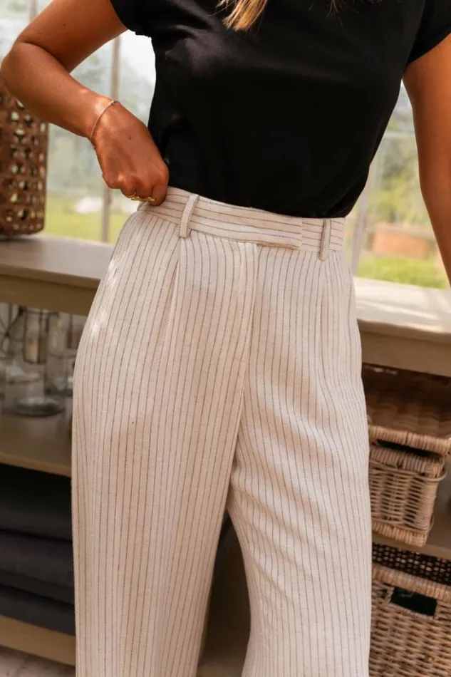 Women039s Clothing Pants and Jeans Easy Clothes Beige And Black Striped Joey Pants Beige And Black Women039s Clothing Pants and Jeans Easy Clothes Beige And Black Striped Joey Pants Beige And Black