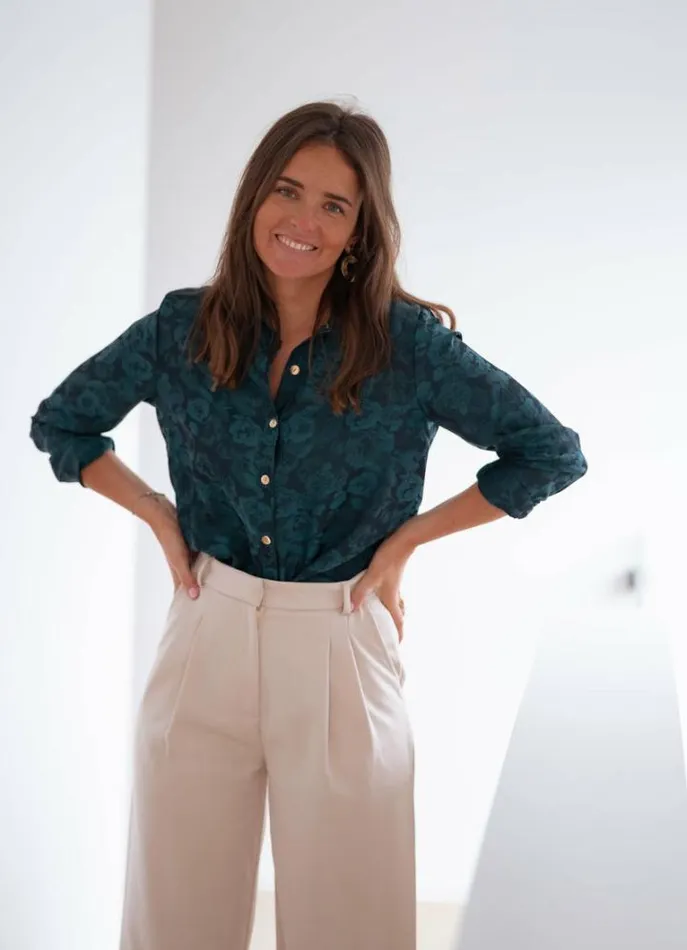 Women039s Clothing Shirts Easy Clothes Green And Blue Paula Shirt