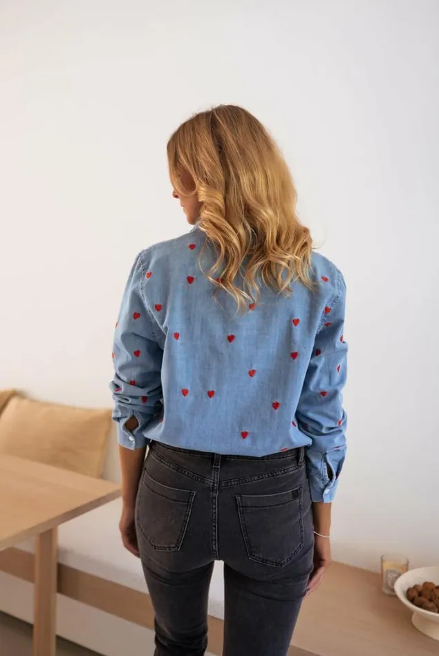Women039s Clothing Shirts Easy Clothes Jack Heart Patterned Shirt
