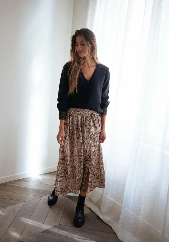 Women039s Clothing Skirts Easy Clothes Chocolate Snake Print Rosalie Skirt Chocolate Snake Print Women039s Clothing Skirts Easy Clothes Chocolate Snake Print Rosalie Skirt Chocolate Snake Print