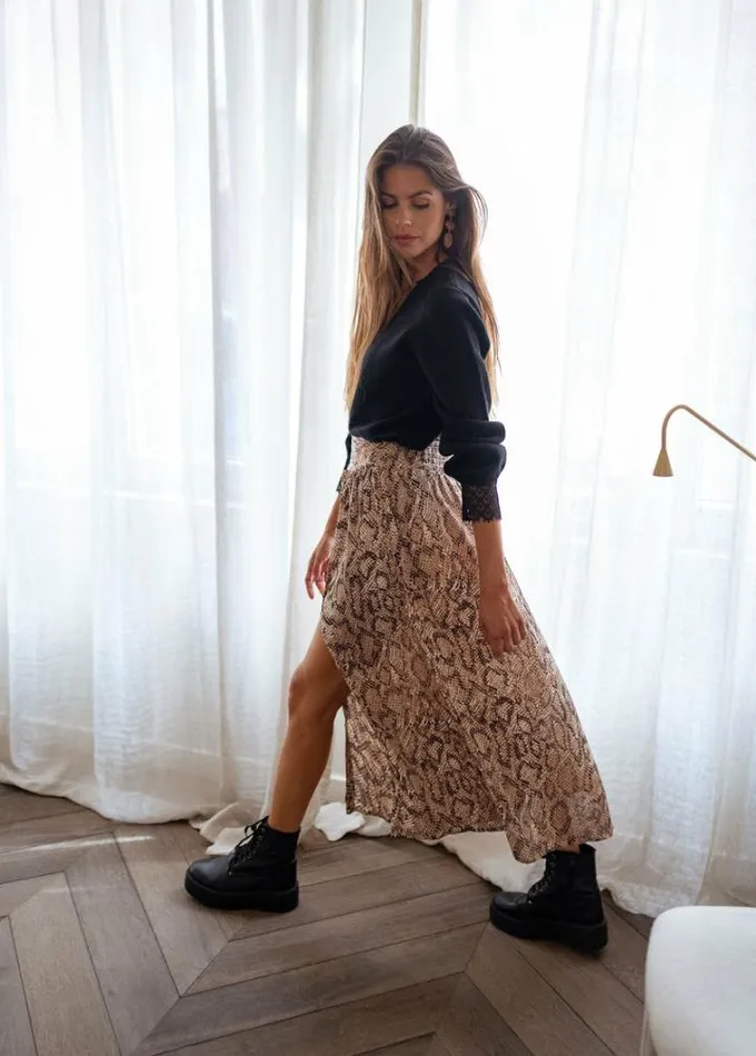 Women039s Clothing Skirts Easy Clothes Chocolate Snake Print Rosalie Skirt Chocolate Snake Print Women039s Clothing Skirts Easy Clothes Chocolate Snake Print Rosalie Skirt Chocolate Snake Print