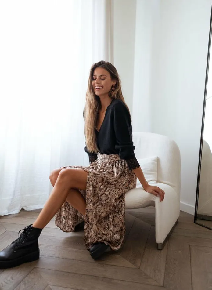 Women039s Clothing Skirts Easy Clothes Chocolate Snake Print Rosalie Skirt Chocolate Snake Print Women039s Clothing Skirts Easy Clothes Chocolate Snake Print Rosalie Skirt Chocolate Snake Print