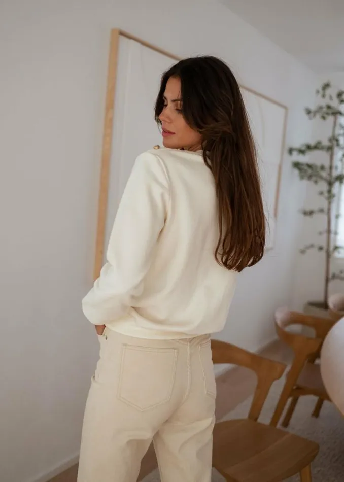 Women039s Clothing Sweaters Easy Clothes Ecru Ciao Sweater