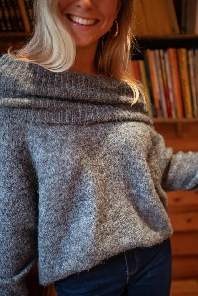 Women039s Clothing Sweaters Easy Clothes Grey Melan Sweater Grey