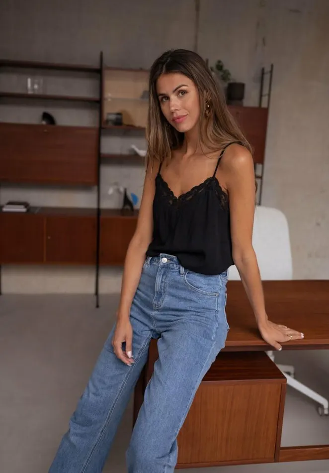 Women039s Clothing Tops Easy Clothes Black Selena Cami Black Women039s Clothing Tops Easy Clothes Black Selena Cami Black