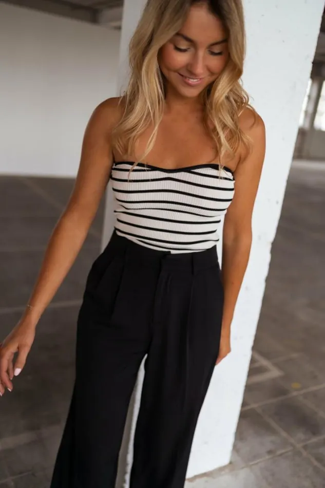 Women039s Clothing Tops Easy Clothes Ecru And Black Striped Marshall Top