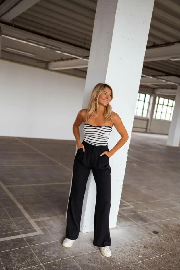 Women039s Clothing Tops Easy Clothes Ecru And Black Striped Marshall Top Women039s Clothing Tops Easy Clothes Ecru And Black Striped Marshall Top