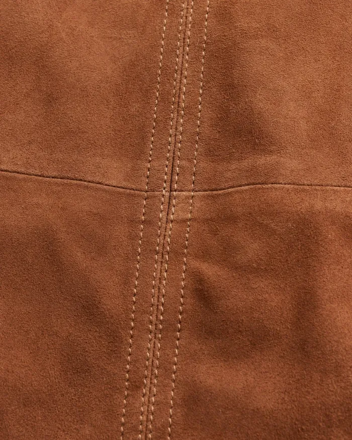 Women ALine Suede Skirt Cognac Billy Reid Bottoms