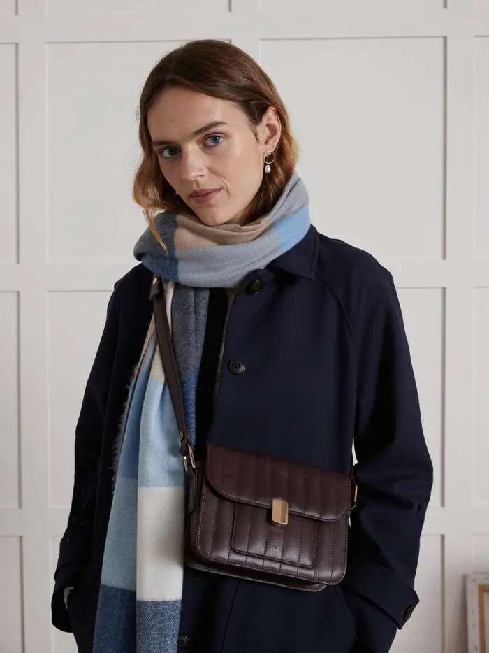 Women Accessories Cyrillus Quilted Leather Saddle Bag 8211 The Small Leather Goods Collection Bordeaux