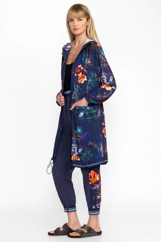 Women Active Johnny Was BEE ACTIVE TRENCH COAT Midnight Scarf Print Women Active Johnny Was BEE ACTIVE TRENCH COAT Midnight Scarf Print