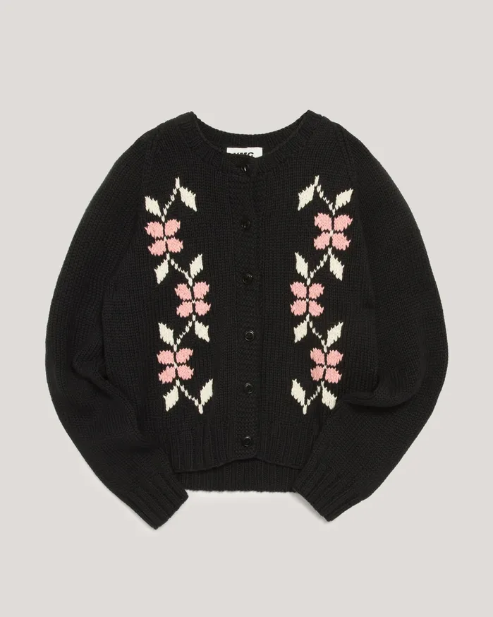 Women Atomic Cardigan Black Multi YMC Knitwear