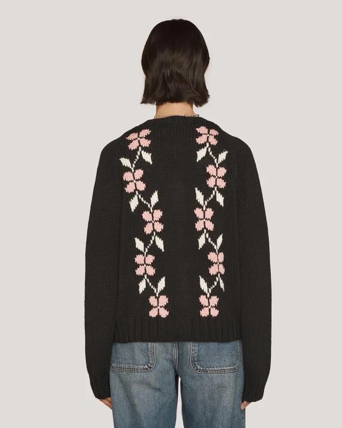 Women Atomic Cardigan Black Multi YMC Knitwear