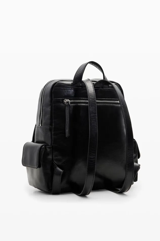 Women Backpacks Desigual M Leather Pockets Backpack
