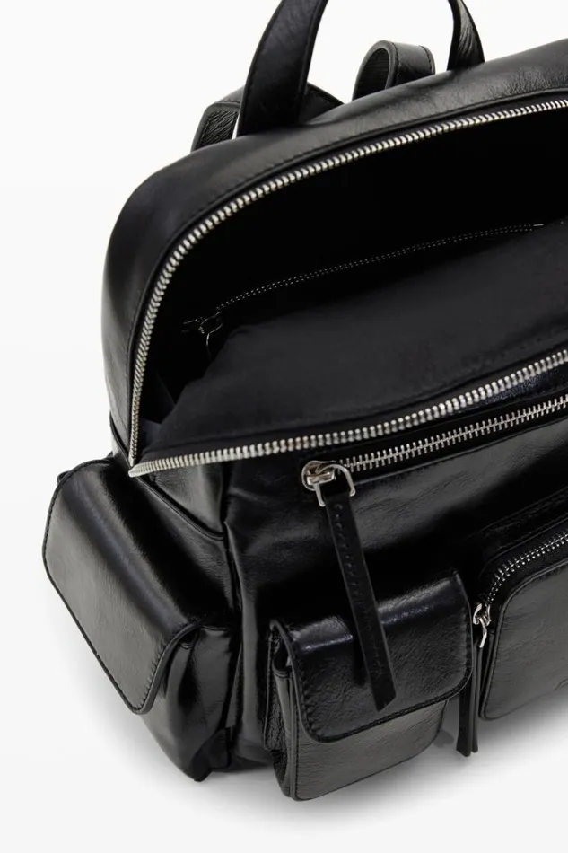Women Backpacks Desigual M Leather Pockets Backpack
