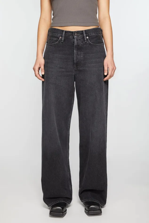 Women Baggy Fit Jeans 8211 1981F Black Acne Studios Jeans
