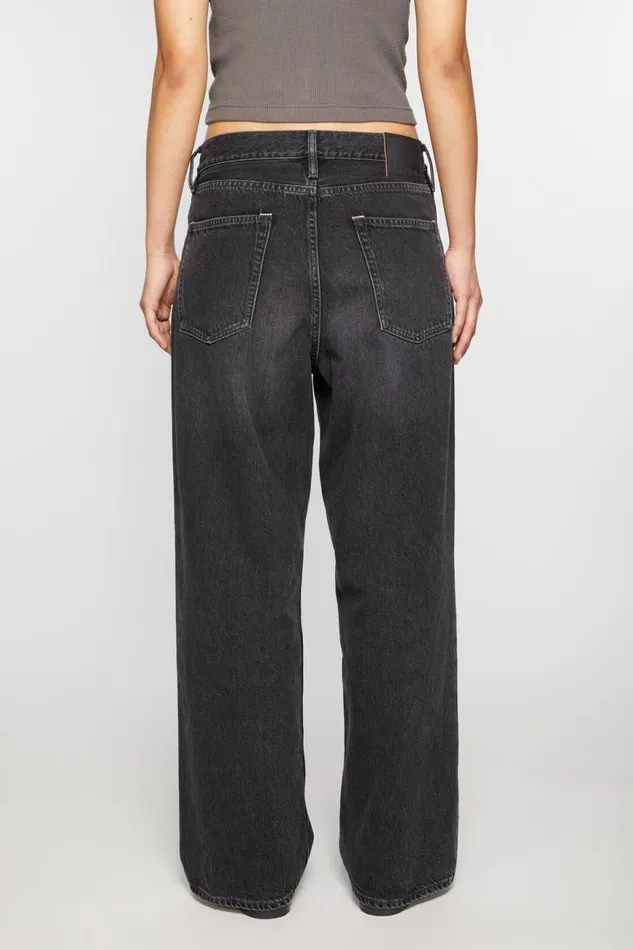 Women Baggy Fit Jeans 8211 1981F Black Acne Studios Jeans