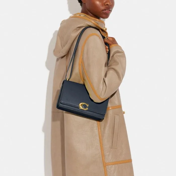 Women Bandit Shoulder Bag Brassdenim Coach Shoulder Bags and Hobos