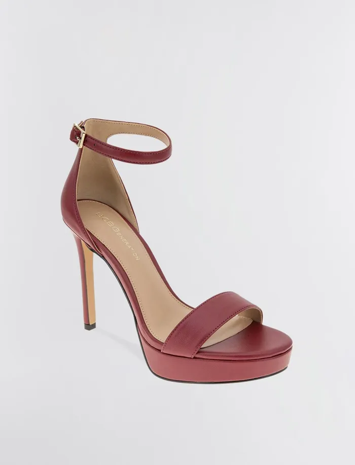 Women BCBGeneration BCBG Maroon Nallah Sandal Heel Rhubarb