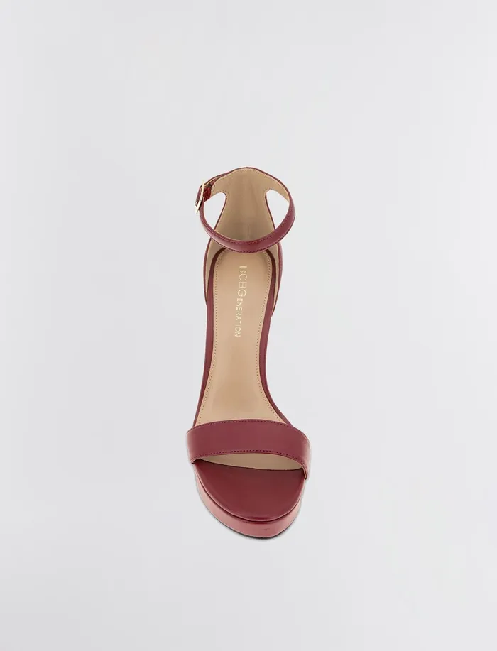 Women BCBGeneration BCBG Maroon Nallah Sandal Heel Rhubarb