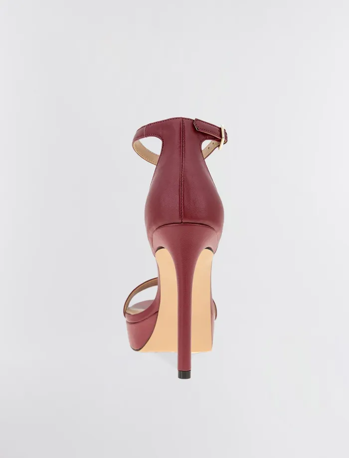 Women BCBGeneration BCBG Maroon Nallah Sandal Heel Rhubarb