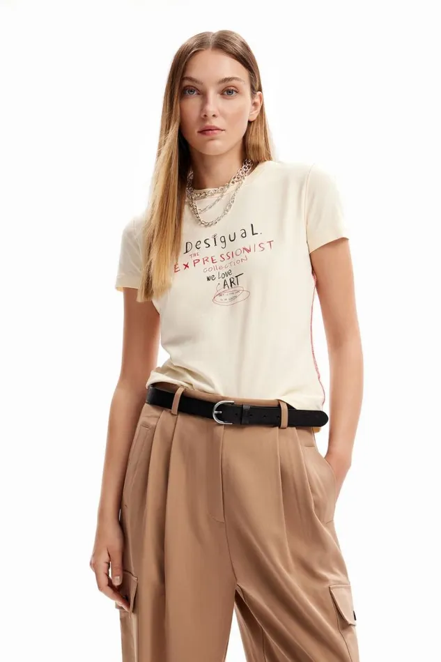 Women Belts Desigual Geometric Leather Belt