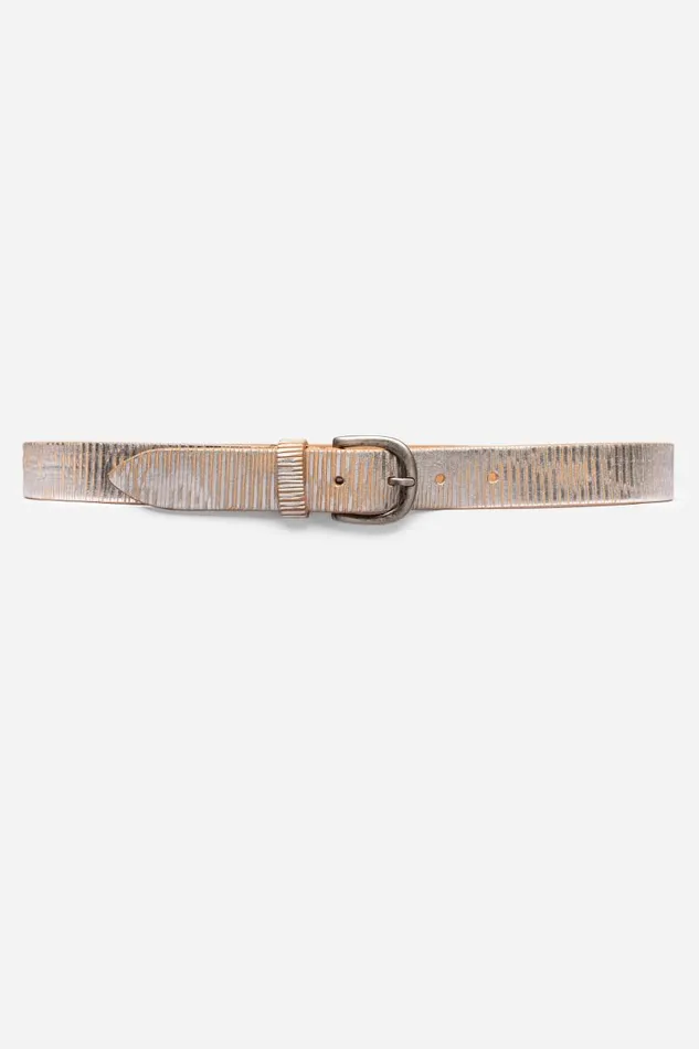 Women Belts Johnny Was TAGLIO ITALIAN LEATHER BELT Silver