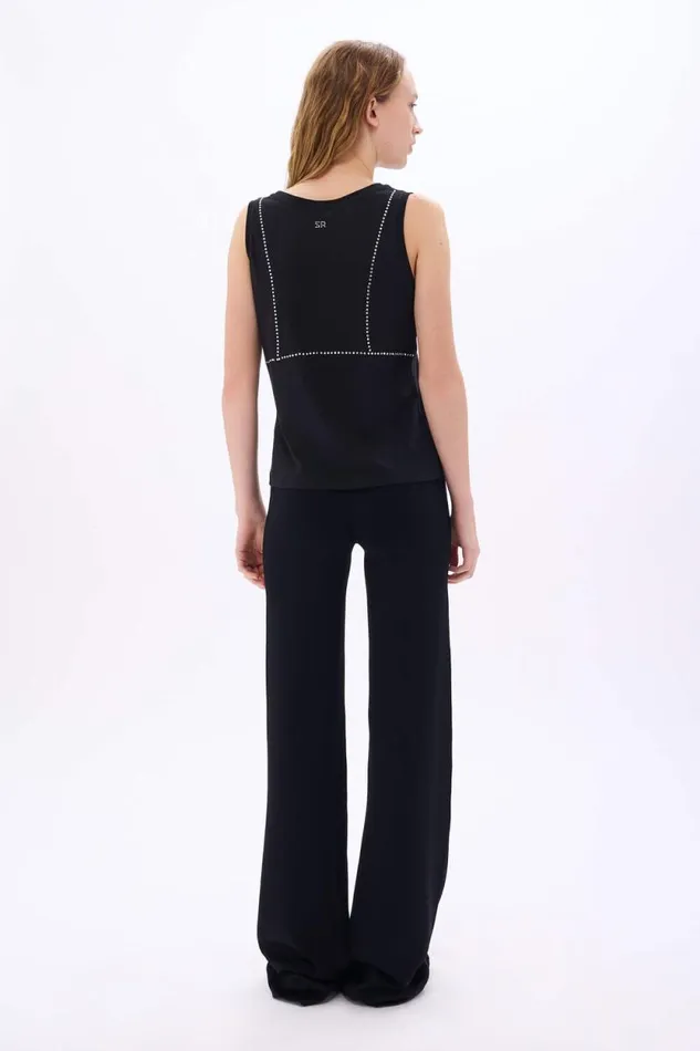 Women Black Viscose Trousers Black Black Sonia Rykiel Trousers And Denim