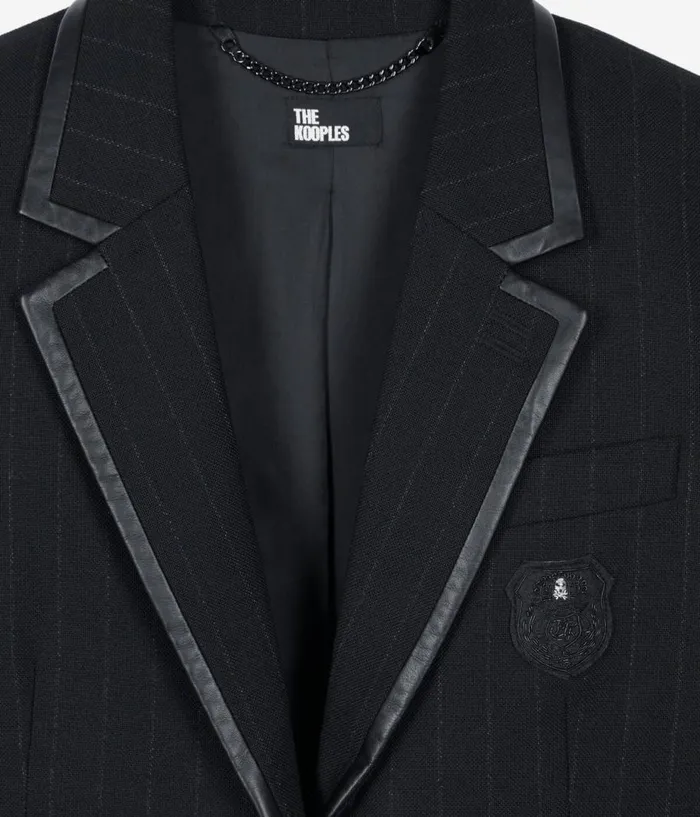 Women Blazers and Suits THE KOOPLES Black Striped Woolblend Jacket Women Blazers and Suits THE KOOPLES Black Striped Woolblend Jacket