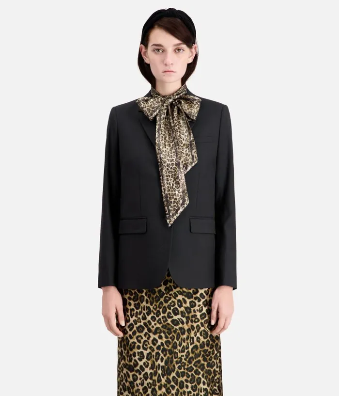 Women Blazers and Suits THE KOOPLES Black Wool Suit Jacket Cinched Cut Women Blazers and Suits THE KOOPLES Black Wool Suit Jacket Cinched Cut